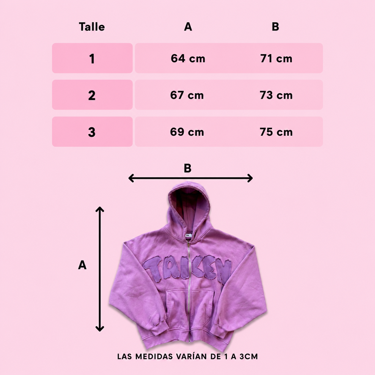 Campera Rosa Taken